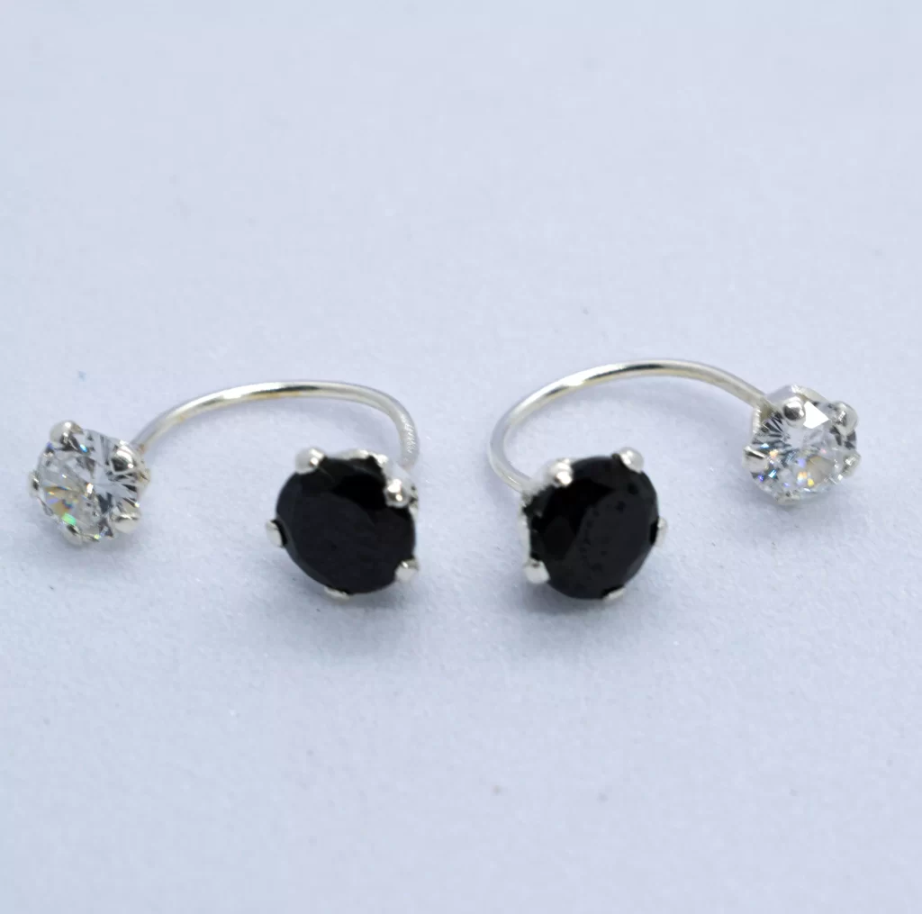 Aretes teléfono negro